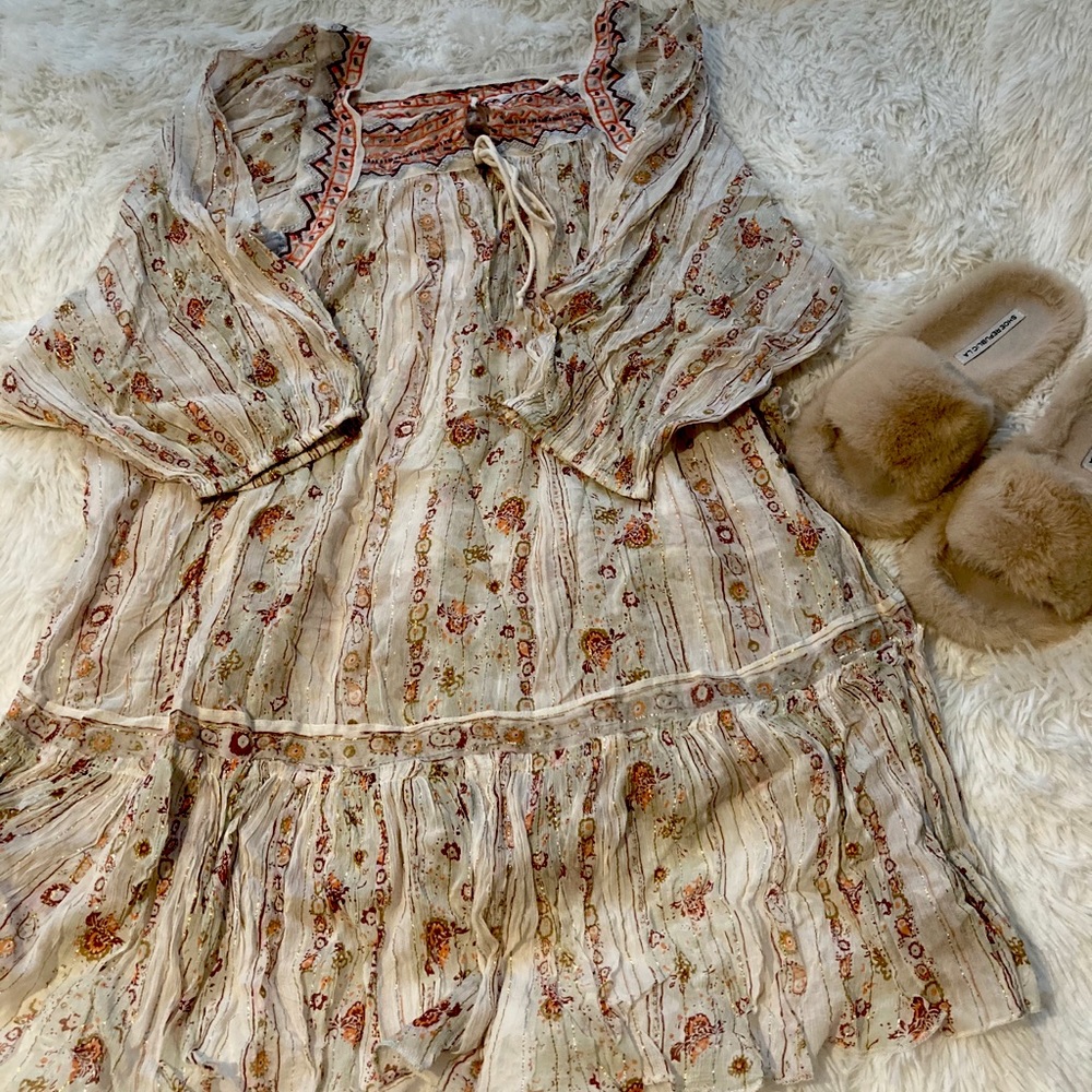 FP IVORY COMBO TUNIC/DRESS NWT